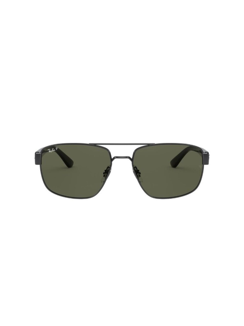 New Ray-Ban Men's Sunglasses Silver Aviator Green Lens Metal Frame Ray Ban 004